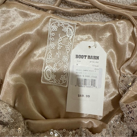 Sadie & Sage Gold/Champagne Sequin Mini Dress - Picture 2 of 6